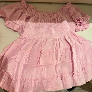 cute pink matching set-size medium